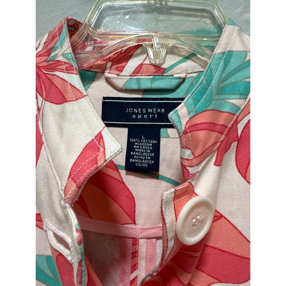 Jones Wear Sport Women's Floral Button Front Jacket - Picture 4 of 8